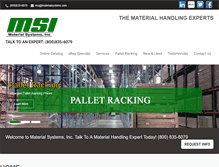 Tablet Screenshot of materialsystems.com